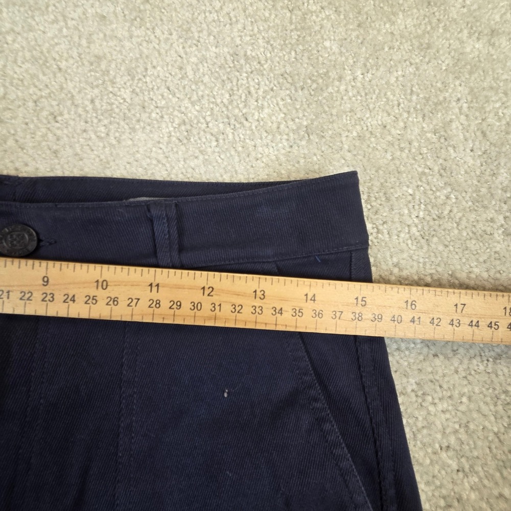 G/FORE Taper Leg Golf Pants Womens 8 Navy Blue Cotton Twill Stretch Slim Fit - Picture 8 of 11